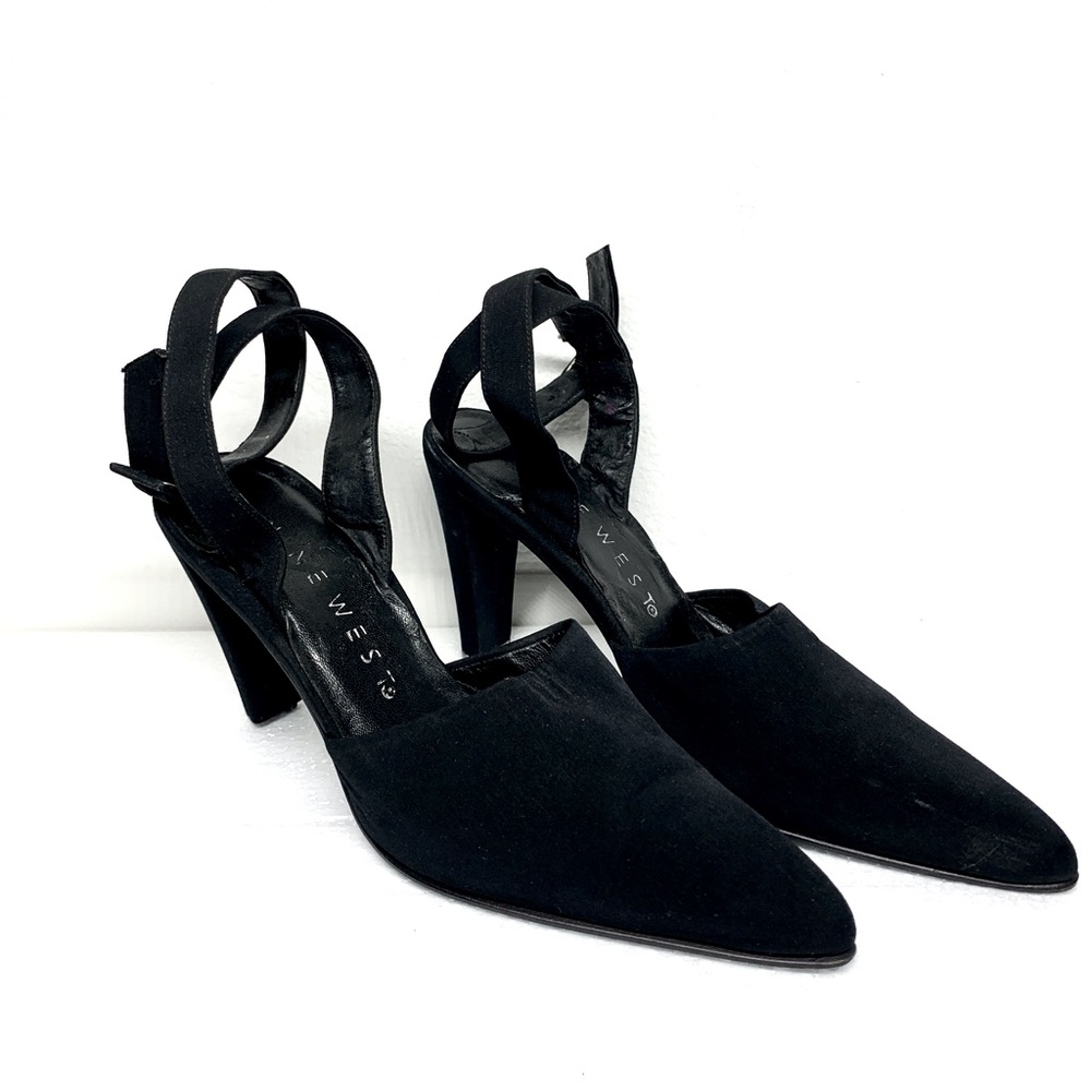 Vintage Nine West Ankle Strap Pointed Toe Heels